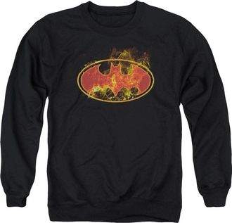 Gildan Batman Flames Logo Adult Crewneck Sweatshirt