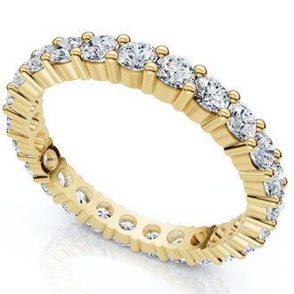 Pompeii3 1ct Diamond Eternity Wedding Ring in 14k White, Yellow, Rose Gold Lab Grown