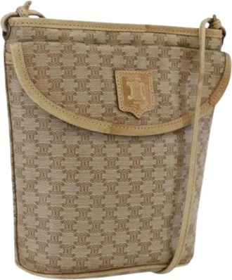 Celine Pre-owned Cross Body Bags, female, Beige, Size: ONE SIZE Pre-owned Vintage Shoulder Bag