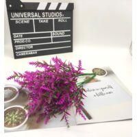 OEM Juego De 7 Adornos Navide&ntilde;os Artificiales De Lavanda Con 5 Ramas De Rosa - Crezuo
