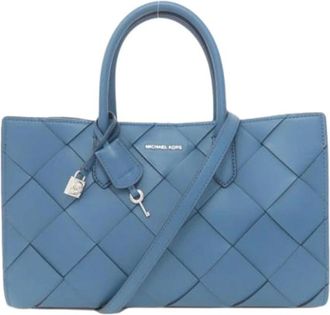 Michael Kors Pre-owned Shoulder Bag - Dames - Vintage Handtas - Blauw - ONE Size - Leer - Vintage