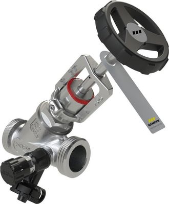 Kemper Kemper Niro V&aacute;lvula De Estrangulamiento, Con V&aacute;lvula De Vaciado, Rosca Macho, Figura 078 1g, Dn 15, 0781g01500
