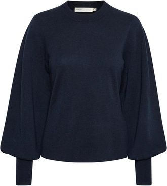 Inwear Rondgebreide kleding - Dames - Ronde hals truien - Blauw - 2XL - Truien & Vesten