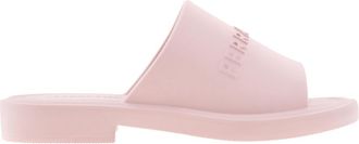 Ferragamo Giuneva Logo Debossed Rubber Sandals, Size 7