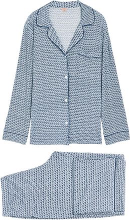 Eberjey Gisele Printed Jersey Pyjama set - Navy - S (UK8-10 / S)