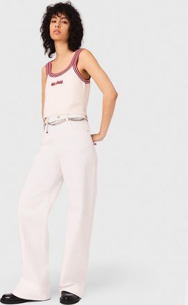 Maje Knit Crop Top - White - Maje