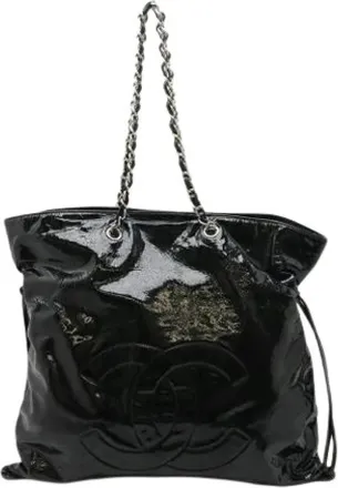 Chanel Pre-owned Vintage Tote Bag - Dames - Vintage Shopper - Zwart - ONE Size - Leer - Vintage