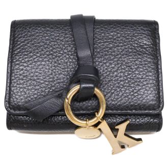 Chlo&eacute; Black Leather Wallet (Tri-Fold) (Pre-Owned)
