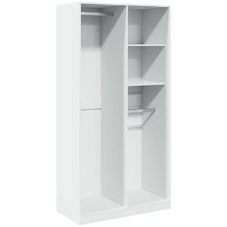 vidaXL Vidaxl - Armario De Madera Contrachapada Blanco 100x50x200 Cm