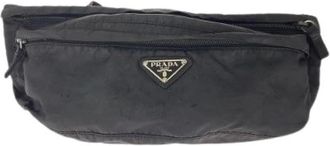 Prada Pre-owned Tessuto Nylon Waist Bag - unisex - Vintage Heuptassen - Zwart - ONE Size - Nylon - Vintage