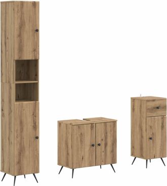 vidaXL Juego De Armarios De Ba&ntilde;o De 3 Piezas Breda Vidaxl