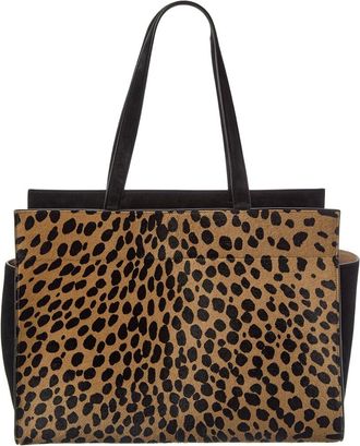 Khaite Simona Haircalf & Leather Tote