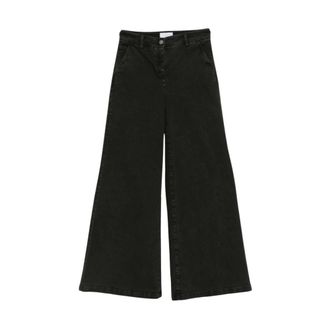 Via Masini 80 Pantalones de pierna ancha - Jeans - Mujer - Negro - 2XS