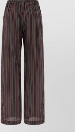 Dries Van Noten puvis long striped trousers elastic waistband