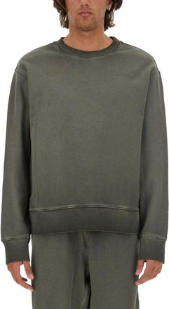 Msgm Washed Out Jersey Sweatshirt-Uomo