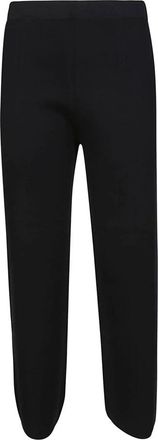 Max Mara Gebreide Culotte Broek - Dames - Straight fit broeken - Blauw - S - Broeken