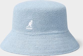 Kangol Womens Embroidered logo boucl&eacute; terry bucket hat