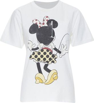 Victoria Beckham white Disney Minnie Mouse print short sleeve tshirt US2