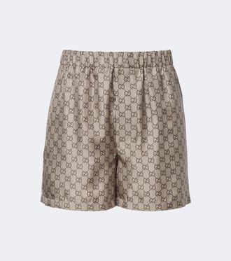 Gucci GG silk twill shorts