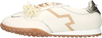 Gio+ Schoenen, Dames, Wit, 39 EU, Leer, Cielo Sneakers