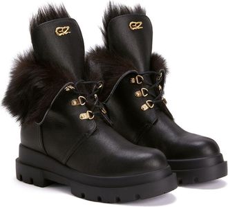 Giuseppe Zanotti Phillis combat boots - women - Calf Leather - 35 - Black