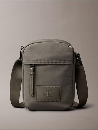 Calvin Klein Mens Nylon Reporter Bag - Grey