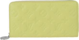 Louis Vuitton Monogram Yellow Leather Long Wallet (Bi-Fold) (Pre-Owned)