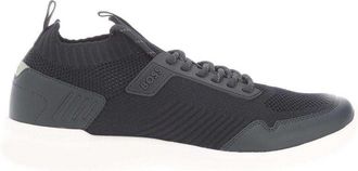 HUGO BOSS Heren Extreme Suede Hardlooptrainers (Donkerblauw)