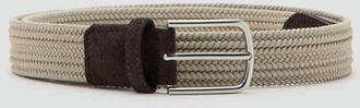 Mango Cintura intrecciata elasticizzata beige - Uomo - 80 - MANGO MAN