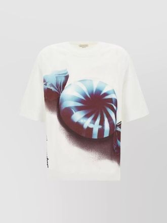 Jil Sander cotton oversized ribbed crew-neck logo-print t-shirt