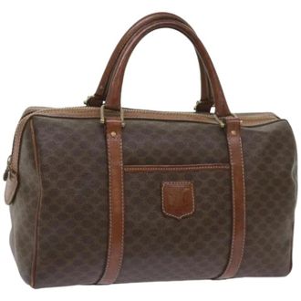 Celine Pre-owned Handbags, female, Brown, Size: ONE SIZE Pre-owned Vintage Boston Bag