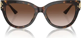 Jimmy Choo London 54mm Gradient Phantos Sunglasses in Havana/gradient Brown at Nordstrom