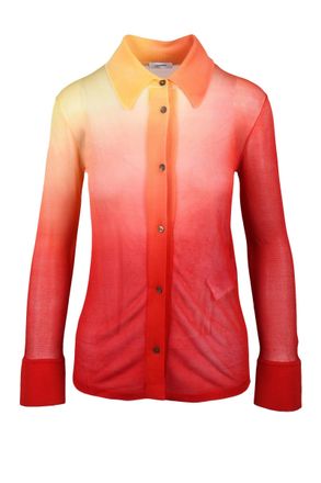Ferragamo Red Silk Shirt