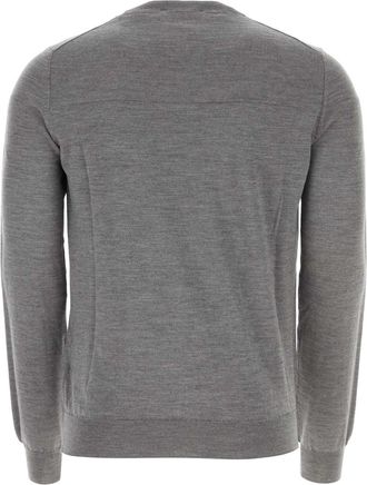 Jil Sander Mens Virgin Wool Sweater Gray