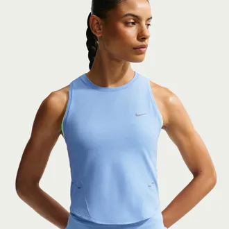 Nike Womens Swift Dri-FIT Seamless Running Tank Top in Blue | IO7858-468