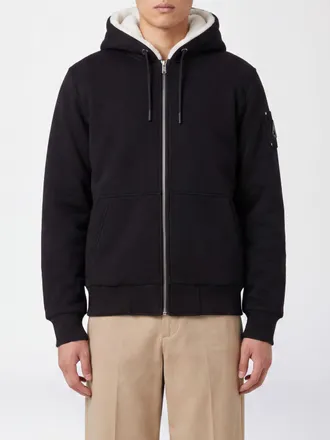 Moose Knuckles Felpa in misto cotone con cappuccio, zip e tasca a marsupio