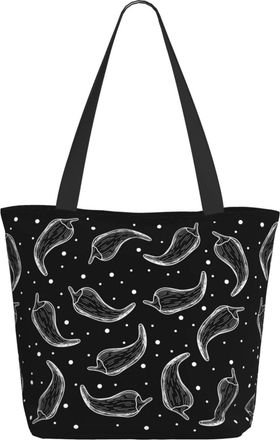 AOOEDM Pepper-Chili-Pattern Ladies Shopping Bag 13x11x7in.The Perfect ValentineS Day Gift.It Is The Best ValentineS Day Gift For Mom, Daughter, Wife,Etc