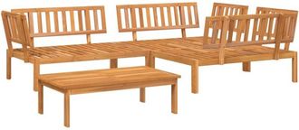 vidaXL Set De Sof&aacute;s De Palets De Jard&iacute;n 4 Pzas Madera Maciza De Acacia Vidaxl