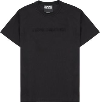 Versace Jeans Couture Black Logo Crew Neck T-Shirt