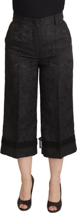 Dolce & Gabbana Dolce Gabbana Bloemige Culottes Zwart Kanten Rand