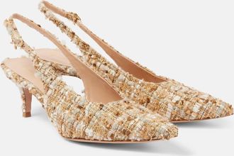 Gianvito Rossi Pointy 55 boucle slingback pumps