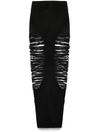Rick Owens Pillar maxi skirt - women - Virgin Wool - S - Black