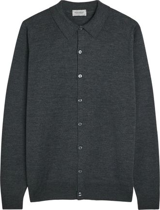 John Smedley Tibor merino wool cardigan - men - RWS Merino Wool - S - Grey