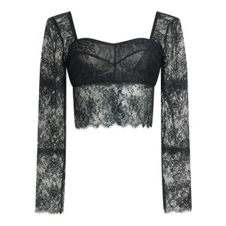 Hanky Panky Eyelash Sweeheart Top In Black