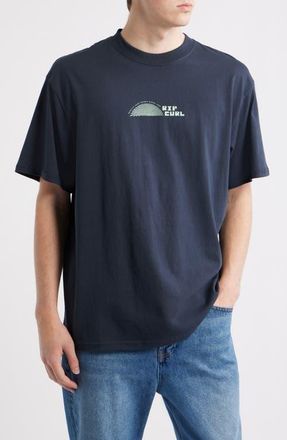 Rip Curl Thumb Print Cotton Jersey Graphic T-Shirt in Dark Navy at Nordstrom, Size Xx-Large