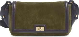 Anya Hindmarch Mortimer Suede Crossbody Bag in Bonsai /Grape at Nordstrom
