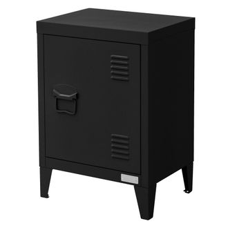 ML Design Ml-design - Armario Archivador 40 X 30 X 57,5 Cm De Acero Negro, Mueble De Oficina Independiente, Mesita Auxiliar Met&aacute;lica Con Puerta De Cierre Magn&eacute;t