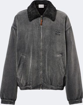 Miu Miu Corduroy cotton bomber jacket