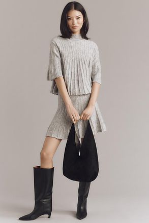 Maeve Ribbed Sweater Mini Skirt