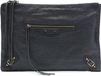 Balenciaga Pre-owned Balenciaga Lambskin Motocross Classic Zip Around Flat Clutch Ladies LB6YUKQEVZEE2DQO